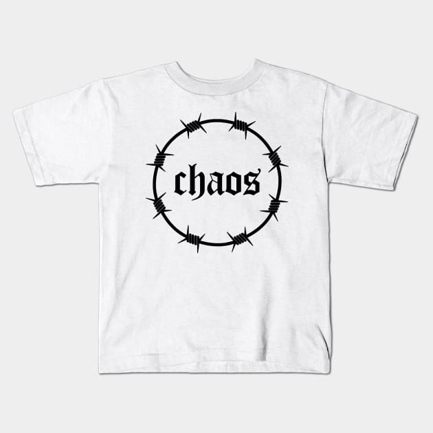 Chaos Barbed wire Kids T-Shirt by Smurnov